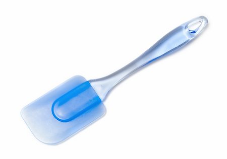 plastic utensil - blue plastic spatula isolated over white background Stock Photo - Budget Royalty-Free & Subscription, Code: 400-04727751