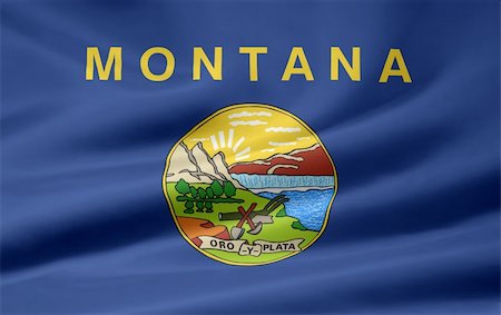 simsearch:400-04348687,k - Large version of Montana flag Photographie de stock - Aubaine LD & Abonnement, Code: 400-04727926