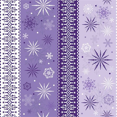simsearch:400-04728067,k - Seamless violet-white striped christmas pattern with snowflakes (vector) Foto de stock - Super Valor sin royalties y Suscripción, Código: 400-04728071