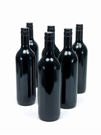 shiraz - Bottles of red wine isolated against a white background Stock Photo - Budget Royalty-Free & Subscription, Code: 400-04728169