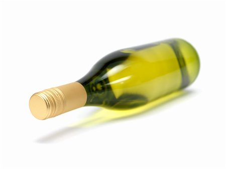 A bottle of white wine isolated against a white background Stock Photo - Budget Royalty-Free & Subscription, Code: 400-04728172