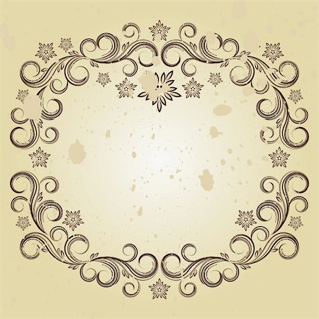 simsearch:400-04822119,k - Vintage background with curled elements. Foto de stock - Royalty-Free Super Valor e Assinatura, Número: 400-04728487