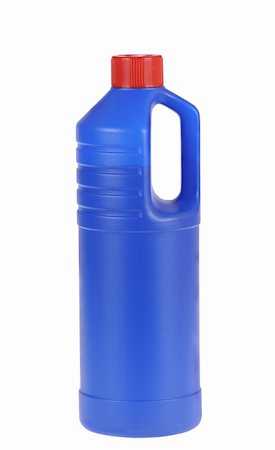 Plastic dark blue bottle isolated on a white background Stockbilder - Microstock & Abonnement, Bildnummer: 400-04728589