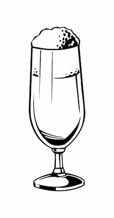 Vector illustration of cocktail glass Stock Photo - Budget Royalty-Free & Subscription, Code: 400-04728848