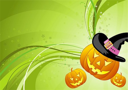 simsearch:400-06881290,k - Halloween background with pumpkin and wave pattern, element for design, vector illustration Stockbilder - Microstock & Abonnement, Bildnummer: 400-04729254