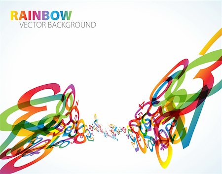 simsearch:400-05902406,k - Abstract background with colorful rainbow numbers Stock Photo - Budget Royalty-Free & Subscription, Code: 400-04729463