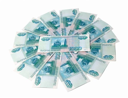 Money in Russia. Banknotes one thousand rubles. Stock Photo - Budget Royalty-Free & Subscription, Code: 400-04729518