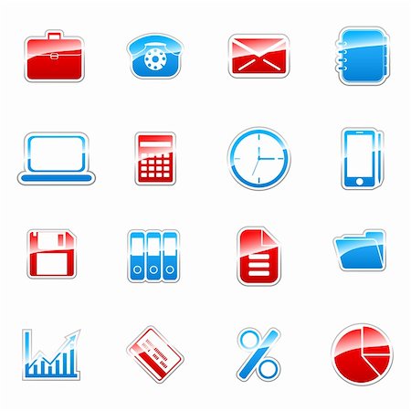 red and blue folder icon - Label icon set for web design (set 3) Stock Photo - Budget Royalty-Free & Subscription, Code: 400-04729612