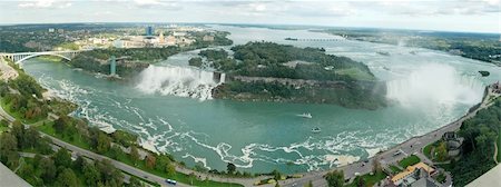 ferradura - Niagara falls waterfalls panorama, photo taken from canadian side Foto de stock - Royalty-Free Super Valor e Assinatura, Número: 400-04729739