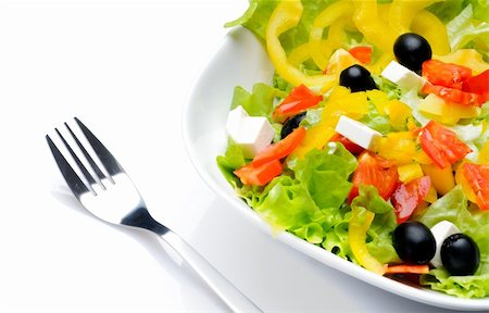 Salad isolated over white Stock Photo - Budget Royalty-Free & Subscription, Code: 400-04729965