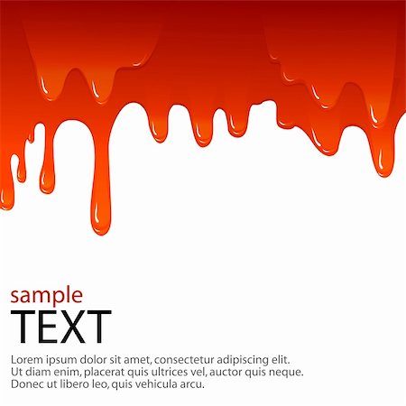 paint dripping graphic - vector background with dripping of blood and sample text Stock Photo - Budget Royalty-Free & Subscription, Code: 400-04720468