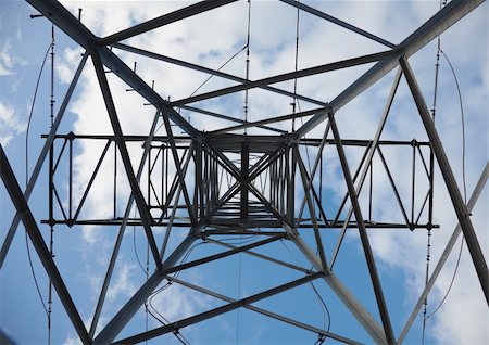 The high-voltage electrical support - bottom view Stock Photo - Budget Royalty-Free & Subscription, Code: 400-04720543