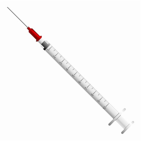 pnog (artist) - Small medical syringe isolated over white background Foto de stock - Super Valor sin royalties y Suscripción, Código: 400-04720887