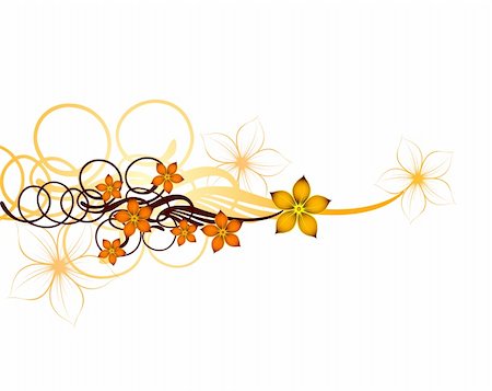 disk flower - Autumn floral design on white background. Vector illustration Stock Photo - Budget Royalty-Free & Subscription, Code: 400-04720912