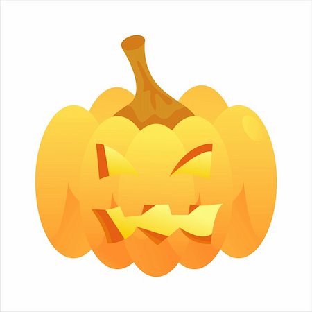simsearch:400-05709481,k - halloween pumpkin isolated on white Stock Photo - Budget Royalty-Free & Subscription, Code: 400-04721765
