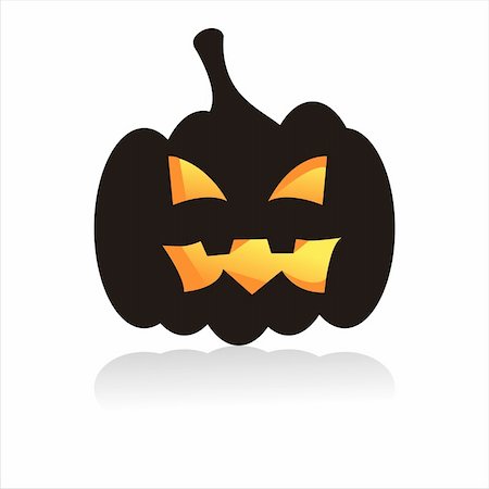simsearch:400-05709481,k - halloween pumpkin silhouette isolated on white Stock Photo - Budget Royalty-Free & Subscription, Code: 400-04721767