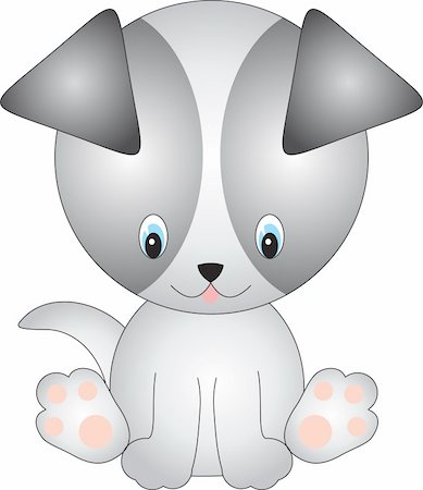 simsearch:400-03942225,k - illustration of isolated cartoon dog on white background Fotografie stock - Microstock e Abbonamento, Codice: 400-04723159