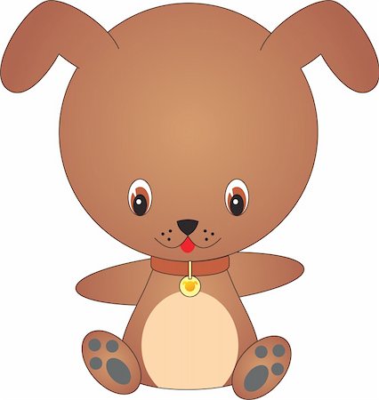 simsearch:673-02139254,k - illustration of isolated cartoon dog on white background Stock Photo - Budget Royalty-Free & Subscription, Code: 400-04723171