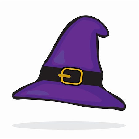 simsearch:846-02792322,k - Purple witch's hat. Halloween icon. Vector illustration Photographie de stock - Aubaine LD & Abonnement, Code: 400-04723328