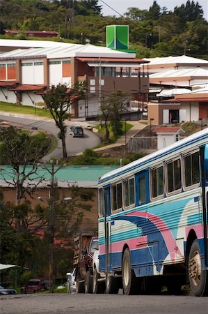 simsearch:400-07955646,k - Buildings and a bus in Santa Elena Costa Rica Stock Photo - Budget Royalty-Free & Subscription, Code: 400-04723422