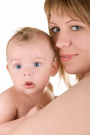 simsearch:400-05258814,k - happy mother with her baby boy isolated on a white Stock Photo - Budget Royalty-Free & Subscription, Code: 400-04723546