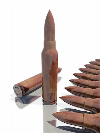 group of bullets caliber 7.62 isolated at white background Photographie de stock - Aubaine LD & Abonnement, Code: 400-04723549