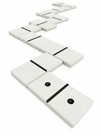 row of blank dominoes isolated on a white background with one domino with numbers Foto de stock - Royalty-Free Super Valor e Assinatura, Número: 400-04723553