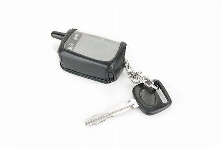 simsearch:400-04590086,k - Car key and security system isolated on a white background Photographie de stock - Aubaine LD & Abonnement, Code: 400-04723814