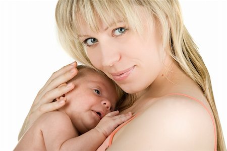 simsearch:400-04535025,k - happy mother with her  baby boy isolated on a white Stock Photo - Budget Royalty-Free & Subscription, Code: 400-04723824