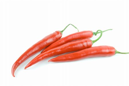 simsearch:400-05732421,k - red hot chili peppers isolated on white Photographie de stock - Aubaine LD & Abonnement, Code: 400-04723828