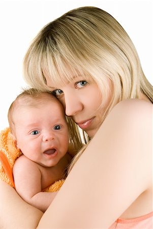 simsearch:400-06172843,k - portrait of happy mother with baby boy isolated on white Stock Photo - Budget Royalty-Free & Subscription, Code: 400-04723821