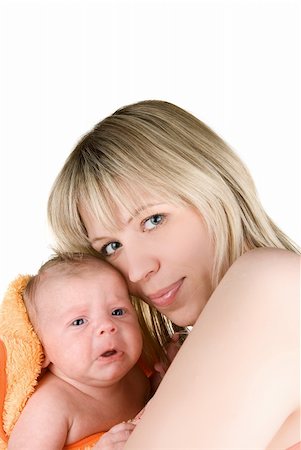 simsearch:400-05258814,k - happy mother with baby boy isolated on a white Stock Photo - Budget Royalty-Free & Subscription, Code: 400-04723822