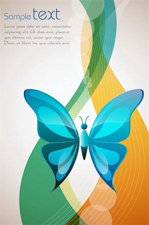 simsearch:400-07486829,k - illustration of butterfly on abstract background with sample text Foto de stock - Super Valor sin royalties y Suscripción, Código: 400-04734113