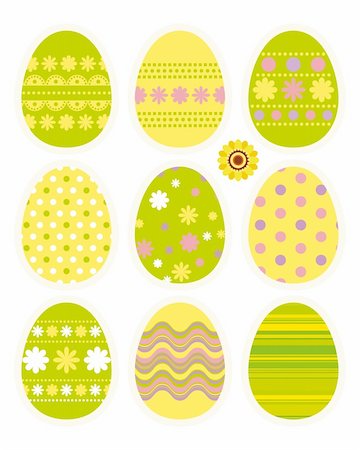 simsearch:400-04747052,k - Set of Easter eggs - an illustration for your design project. Stock Photo - Budget Royalty-Free & Subscription, Code: 400-04734329