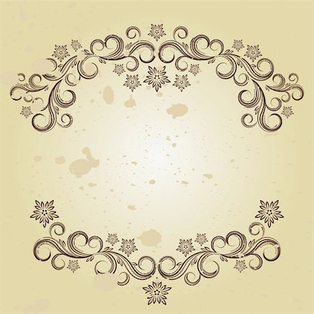 simsearch:400-04822119,k - Vintage background with curled elements. Foto de stock - Royalty-Free Super Valor e Assinatura, Número: 400-04734323