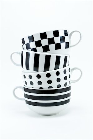 Isolated piled coffee cups over a white background Stock Photo - Budget Royalty-Free & Subscription, Code: 400-04734387