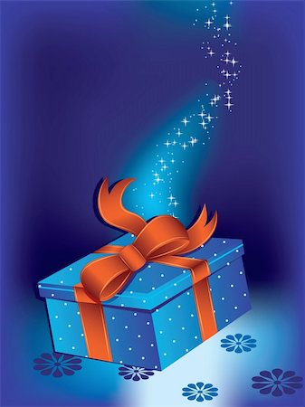 simsearch:400-04234530,k - Vector illustration gift box with red ribbon and stardust,cmyk Stock Photo - Budget Royalty-Free & Subscription, Code: 400-04734496