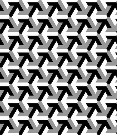 embossed - Black and white, vector seamless pattern made with arrow Stock Photo - Budget Royalty-Free & Subscription, Code: 400-04734515
