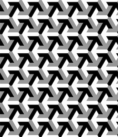 Black and white, vector seamless pattern made with arrow Stock Photo - Budget Royalty-Free & Subscription, Code: 400-04734515