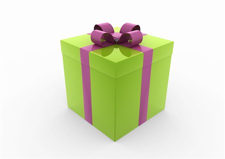 simsearch:400-04234530,k - 3d green gift gift box isolated on white background Stock Photo - Budget Royalty-Free & Subscription, Code: 400-04734571
