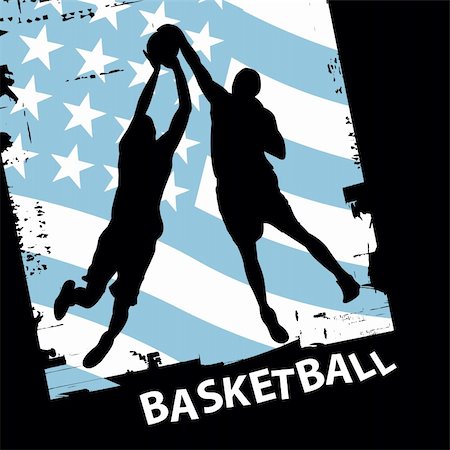 simsearch:400-04385920,k - vector illustration of two basketball players Stock Photo - Budget Royalty-Free & Subscription, Code: 400-04734719
