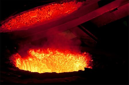 Molten metal is poured in a foundry Stock Photo - Budget Royalty-Free & Subscription, Code: 400-04734857