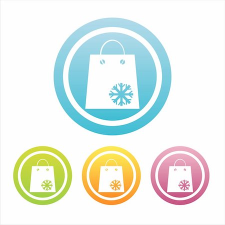 simsearch:400-04231102,k - set of 4 colorful winter shopping bags Fotografie stock - Microstock e Abbonamento, Codice: 400-04735081