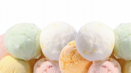 simsearch:400-05314685,k - fruit ice cream on white Stock Photo - Budget Royalty-Free & Subscription, Code: 400-04735158