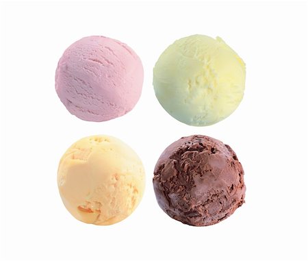 simsearch:400-04713676,k - ice cream balls isolated on white background Foto de stock - Super Valor sin royalties y Suscripción, Código: 400-04735153