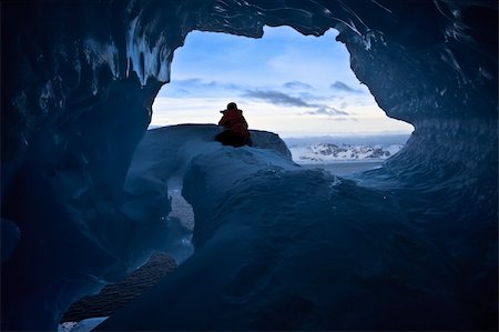 The exit from blue cave in Antarctica Stock Photo - Budget Royalty-Free & Subscription, Code: 400-04735210