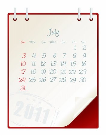 simsearch:400-06767656,k - 2011 calendar with a blanknote paper - vector illustration Stock Photo - Budget Royalty-Free & Subscription, Code: 400-04735308