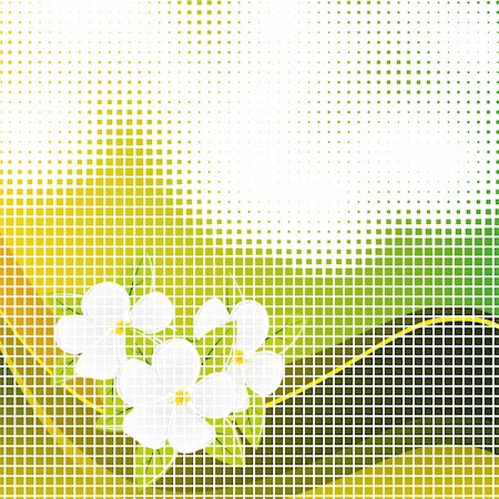 Abstract mosaic background with flowers. Vector illustration. Vector art in Adobe illustrator EPS format, compressed in a zip file. The different graphics are all on separate layers so they can easily be moved or edited individually. The document can be scaled to any size without loss of quality. Stock Photo - Budget Royalty-Free & Subscription, Code: 400-04735650