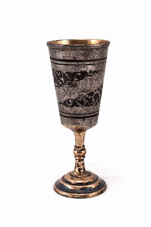 Old Goblet isolated on the white background Foto de stock - Royalty-Free Super Valor e Assinatura, Número: 400-04735782