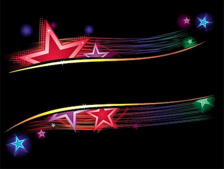 Background with stars and lines in vibrant colors Stock Photo - Budget Royalty-Free & Subscription, Code: 400-04735799